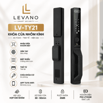 Khóa vân tay Levano LV-TY21 kính cường lực, an toàn, hiện đại, WiFi.