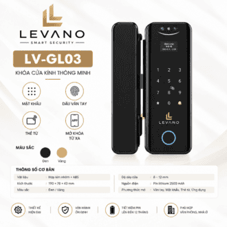 Khóa vân tay thông minh Levano LV-GL03 cho cửa kính.
