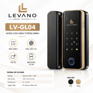 Khóa vân tay thông minh Levano LV-GL04 cho cửa kính.