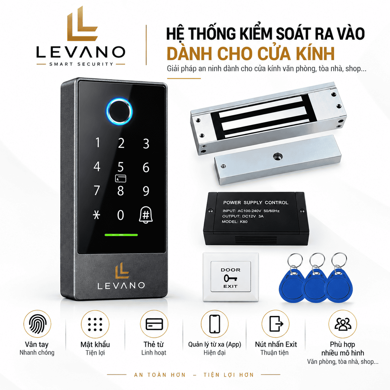 Hệ thống kiểm soát ra vào Levano LV-GL05 Hệ thống kiểm soát ra vào Levano LV-GL05