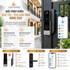 Khóa cửa thông minh Levano kiểm soát an ninh từ xa.