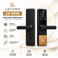 Khóa vân tay thông minh Levano LV-FP19 cho cửa gỗ và cửa phòng.
