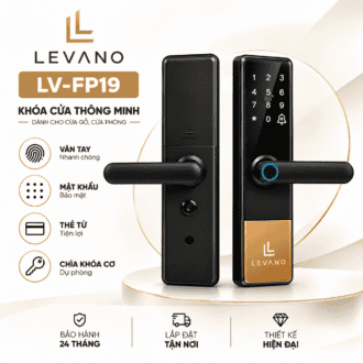 Khóa vân tay thông minh Levano LV-FP19 cho cửa gỗ và cửa phòng.