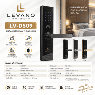 Khóa khách sạn thông minh Levano LV-D509 RFID thẻ từ.