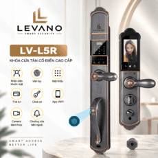 Khóa vân tay Levano LV-L5R với thiết kế tân cổ điển và công nghệ WiFi.