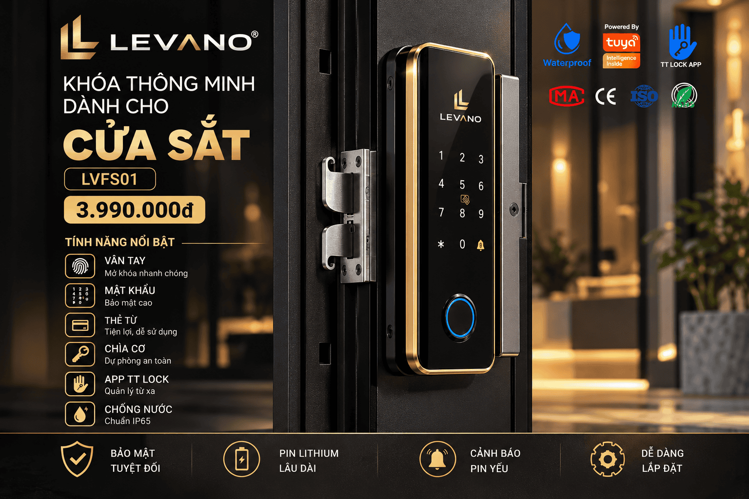 Khóa vân tay giá rẻ