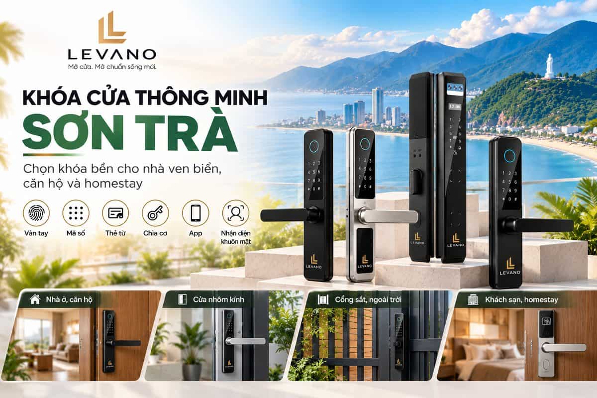 Khóa cửa thông minh Sơn Trà LEVANO cho nhà ven biển, căn hộ và homestay