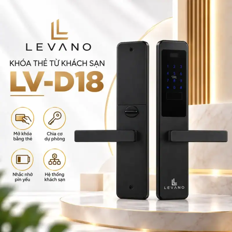 Khóa thẻ từ khách sạn Levano LV-D18