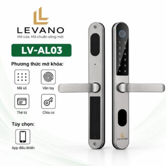 Khóa vân tay cửa nhôm Levano LV-AL03 inox 304